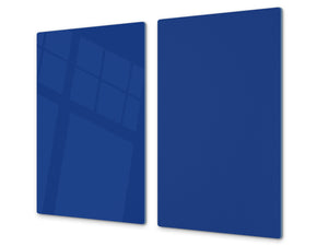 Tabla de cortar de cristal templado D18 Serie de Colores: Azul Cobalto