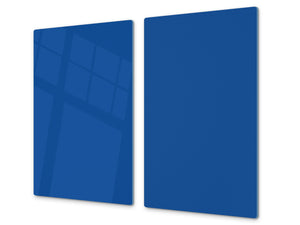 Planche à découper en verre trempé – Couvre-cuisinière; D18 Série de couleurs: Bleu