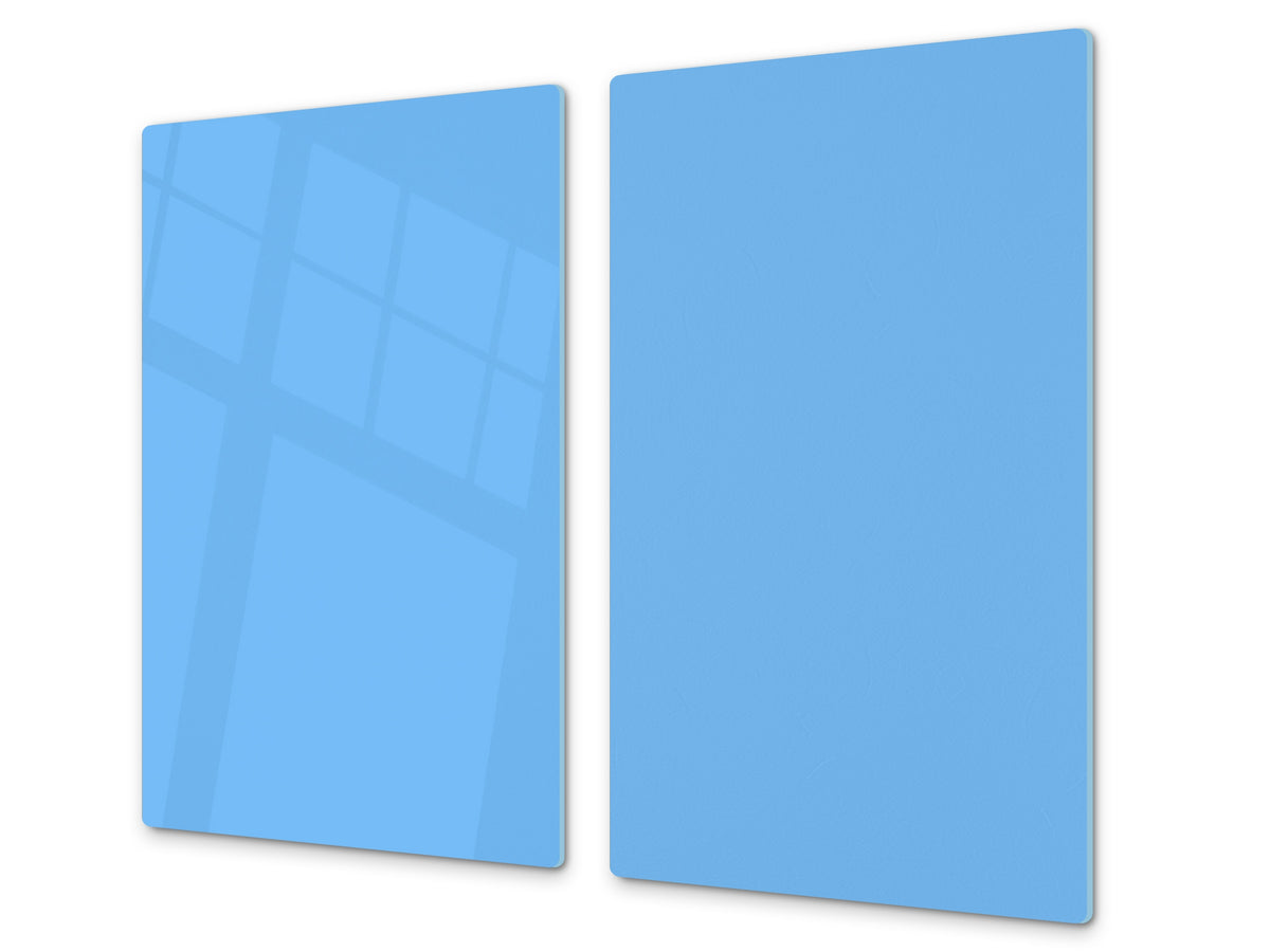 Tempered GLASS Kitchen Board D18 Series of colors: Pastel Blue
