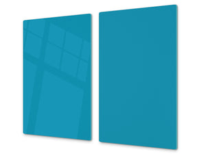 Planche à découper en verre trempé – Couvre-cuisinière; D18 Série de couleurs: Turquoise Foncé