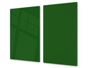 Planche à découper en verre trempé – Couvre-cuisinière; D18 Série de couleurs: Vert foncé