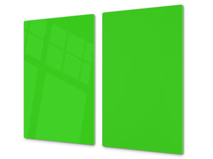 Schneidbrett aus Hartglas und schützende Arbeitsoberfläche; D18 Reihe von Farben: Yellow Green