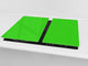Tabla de cortar de cristal templado D18 Serie de Colores: Amarillo Verde