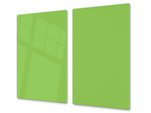 Planche à découper en verre trempé – Couvre-cuisinière; D18 Série de couleurs: Vert Pastel