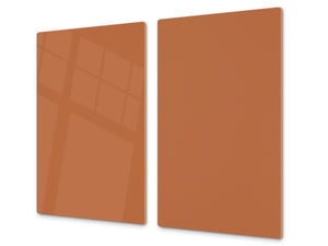 Schneidbrett aus Hartglas und schützende Arbeitsoberfläche; D18 Reihe von Farben: Walnut