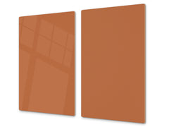 Tempered GLASS Kitchen Board D18 Series of colors: Walnut