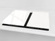 Tabla de cortar de cristal templado D18 Serie de Colores: Blanco