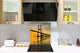 Einzigartiges Glas-Küchenpanel – Hartglas-Rückwand – Kunstdesign Glasaufkantung BS20 Serie Meerwasser:  West Bridge