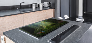 Induction Cooktop Cover – Glass Worktop saver: Fantasy and fairy-tale series DD18 Forest aura