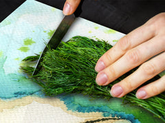 Worktop saver and Pastry Board – Cooktop saver; Series: Outside Series DD19 A sleeping woman