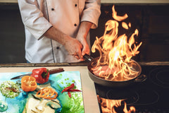 Worktop saver and Pastry Board – Cooktop saver; Series: Outside Series DD19 A sleeping woman