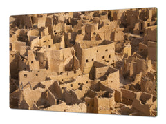 Tempered GLASS Chopping Board – Enormous Induction Cooktop Cover - City Series DD12 Ancient city