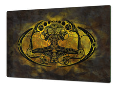 HUGE TEMPERED GLASS COOKTOP COVER - Egyptian Series DD15 Egyptian figure