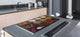 Schneidbrett aus Hartglas und schützende Arbeitsoberfläche – Schneideplatten: Sehr groß Küchenbrett aus Hartglas und Kochplattenabdeckung; spice series DD03B: Spices 6