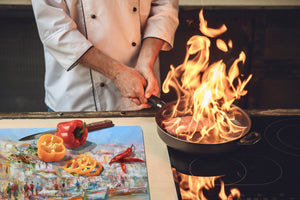 TRES GRAND - Couvre-cuisinière à induction; Série d'images DD05A: Bateaux italiens