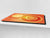 Sehr groß Mehrfunktional Hartglas Gehärtetes; Abstract Series DD14: Orange theme