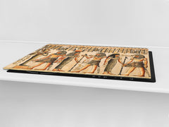 HUGE TEMPERED GLASS COOKTOP COVER - Egyptian Series DD15 Hieroglyphs 4
