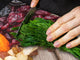 Enorm Küchenbrett aus Hartglas und Induktionskochplattenabdeckung; Fruit and Vegetables series DD02: Delicacies 2
