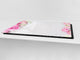 ENORMOUS  Tempered GLASS Chopping Board - Flower series DD06A Peony flower