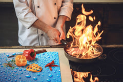 Gigantic KITCHEN BOARD & Induction Cooktop Cover - Water Series DD10 Drops of water 2