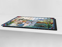 Worktop saver and Pastry Board – Cooktop saver; Series: Outside Series DD19 Colorful stained glass