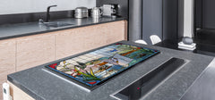 Worktop saver and Pastry Board – Cooktop saver; Series: Outside Series DD19 Colorful stained glass