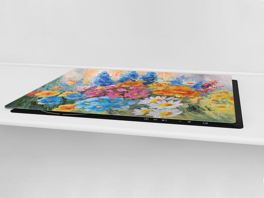 GIGANTIC CUTTING BOARD and Cooktop Cover- Image Series DD05A Flowers 4