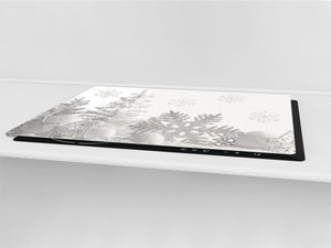 HUGE TEMPERED GLASS COOKTOP COVER - DD30 Christmas Series: Snowflake