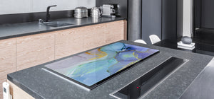 HUGE TEMPERED GLASS COOKTOP COVER – Glass Cutting Board and Worktop Saver DD33 Colourful abstractions Series: Colorful abstraction 1