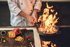 Worktop saver and Pastry Board – Glass Kitchen Board- Coffee series DD07 Teapot with coffee 2