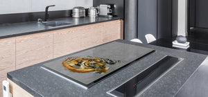Gigantic Worktop saver and Pastry Board - Tempered GLASS Cutting Board Animals series DD01 Tiger