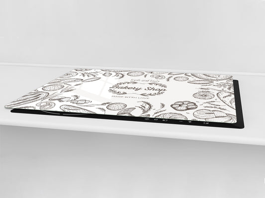 HUGE TEMPERED GLASS CHOPPING BOARD – Bread and flour series DD09 Bakery Shop