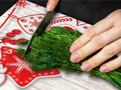 HUGE TEMPERED GLASS COOKTOP COVER - DD30 Christmas Series: Reindeer wreath