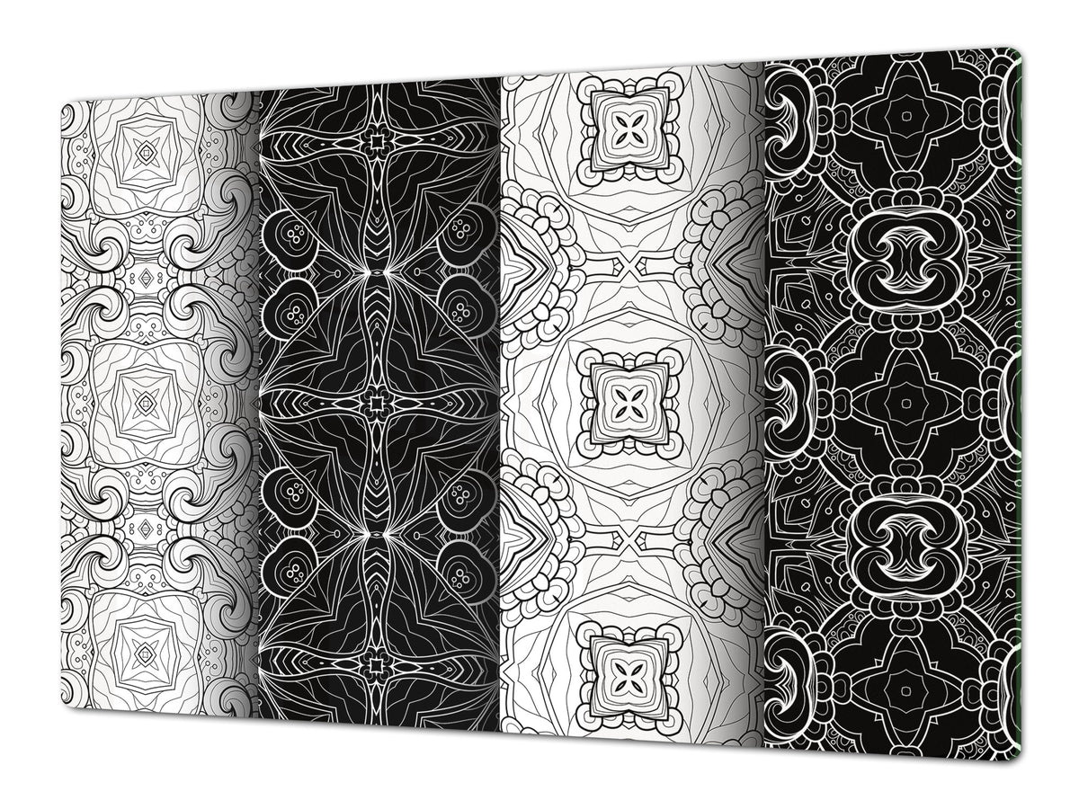 HUGE TEMPERED GLASS CHOPPING BOARD ; Moroccan design Series DD21 Vintage Collection