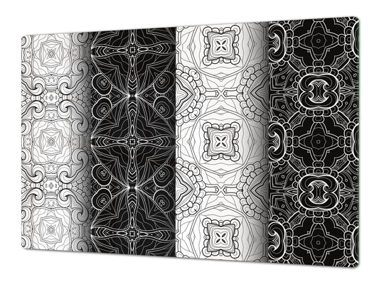 HUGE TEMPERED GLASS CHOPPING BOARD ; Moroccan design Series DD21 Vintage Collection