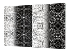 HUGE TEMPERED GLASS CHOPPING BOARD ; Moroccan design Series DD21 Vintage Collection