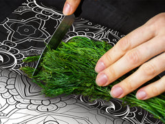 HUGE TEMPERED GLASS CHOPPING BOARD ; Moroccan design Series DD21 Vintage Collection