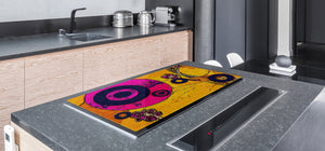 Worktop saver and Pastry Board – Cooktop saver; Series: Outside Series DD19 Purple circles