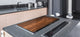 ENORMOUS  Tempered GLASS Chopping Board - Induction Cooktop Cover DD36 Textures and tiles 2 Series: Nutwood pattern