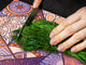 Sehr groß Küchenbrett aus Hartglas und Induktionskochplattenabdeckung;  Marokanske series DD21: Egyptian floral