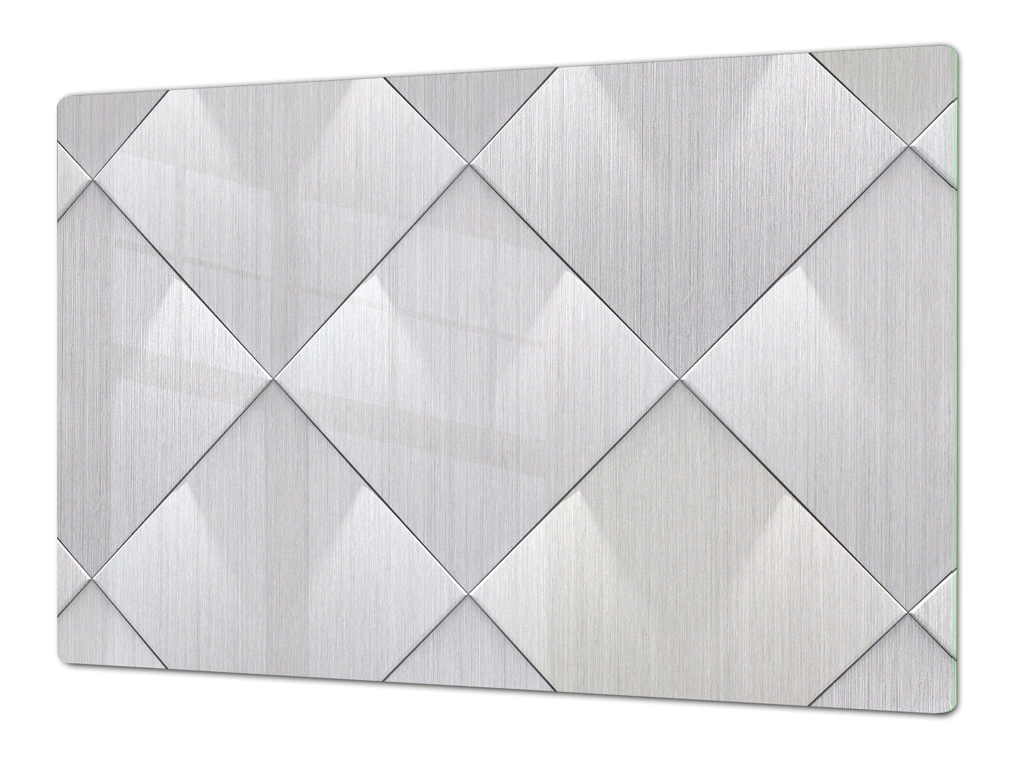 HUGE TEMPERED GLASS COOKTOP COVER – Glass Cutting Board and Worktop Saver – SINGLE: 80 x 52 cm (31,5” x 20,47”); DOUBLE: 40 x 52 cm (15,75” x 20,47”); DD40 Decorative Surfaces Series: Metal tiles