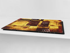 HUGE TEMPERED GLASS COOKTOP COVER - Egyptian Series DD15 Egispki theme 1