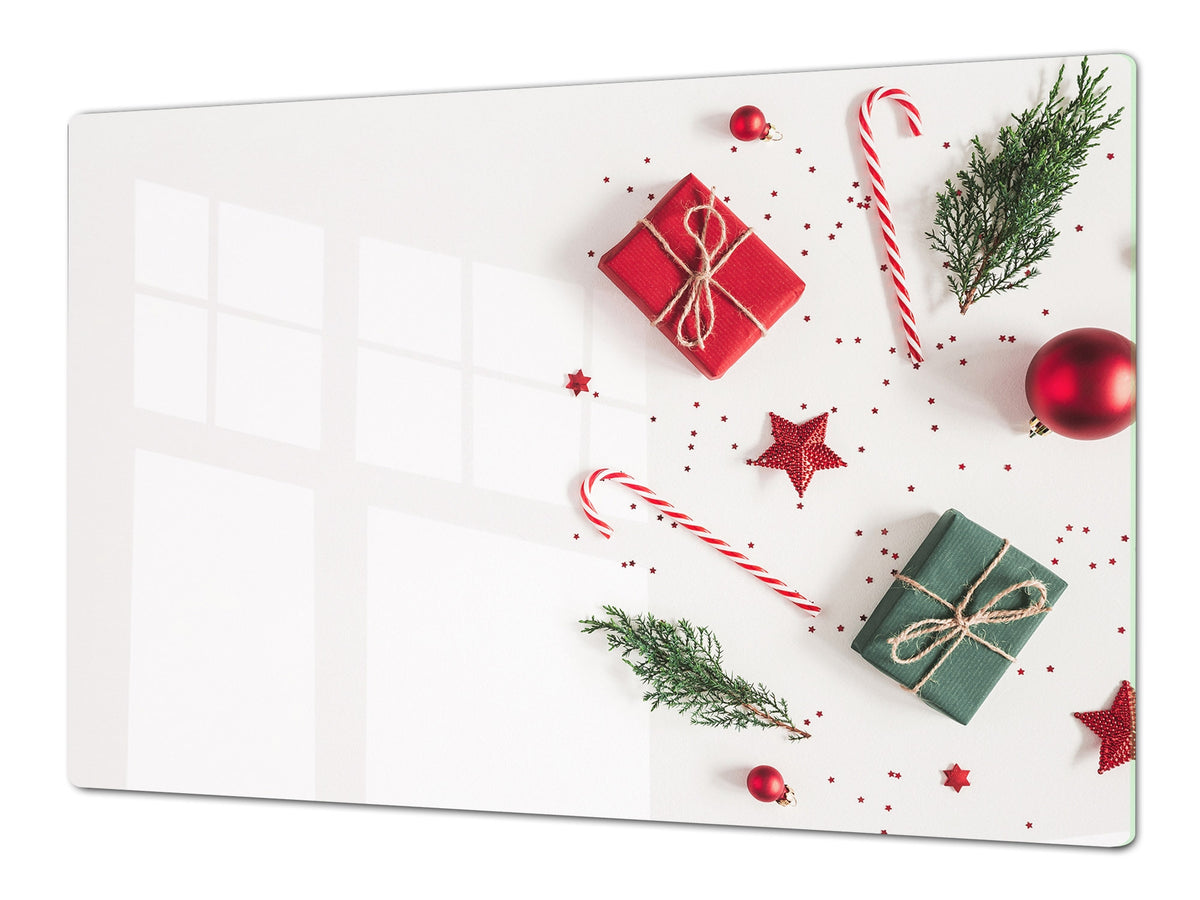 HUGE TEMPERED GLASS COOKTOP COVER - DD30 Christmas Series: Santa chick