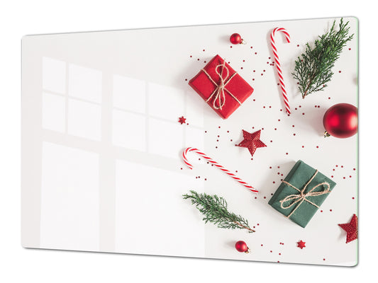 HUGE TEMPERED GLASS COOKTOP COVER - DD30 Christmas Series: Santa chick