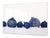 Riesig Schneidbrett aus Hartglas und schützende Arbeitsoberfläche; DD30 Weihnachtsserie: Blaue Weihnachtskugeln
