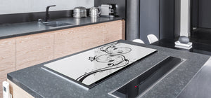 Induction Cooktop Cover – Glass Worktop saver: Fantasy and fairy-tale series DD18 Butterfly