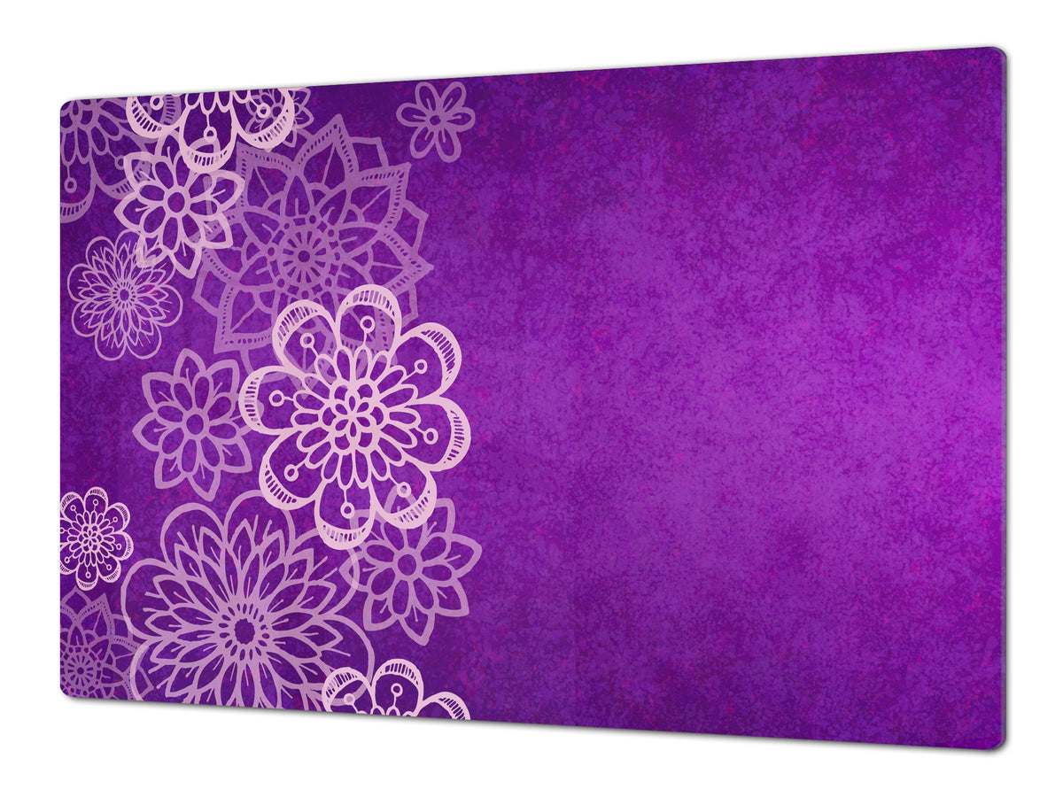 HUGE TEMPERED GLASS CHOPPING BOARD ; Moroccan design Series DD21 Moroccan pattern 1