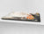 Enorm Küchenbrett aus Hartglas und Induktionskochplattenabdeckung; Food series DD16: Shrimp with wine