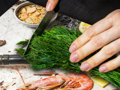 Ensembles de planches à découper TRES GRAND; Série Alimentaire DD16: Crevettes au vin