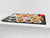 Enorm Küchenbrett aus Hartglas und Induktionskochplattenabdeckung; Food series DD16: Seafood 1